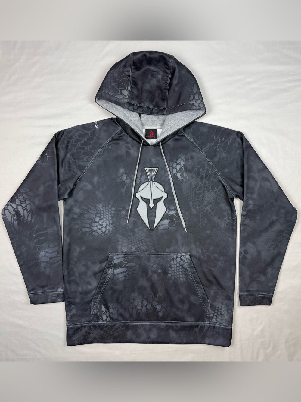 Kryptek Mens Typhon Camo Hoodie Sweatshirt Sz Medium Tartaros Grey/Black C7